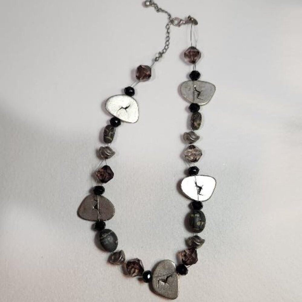 Chico's Boho Statement Necklace Featuring Mixed M… - image 6